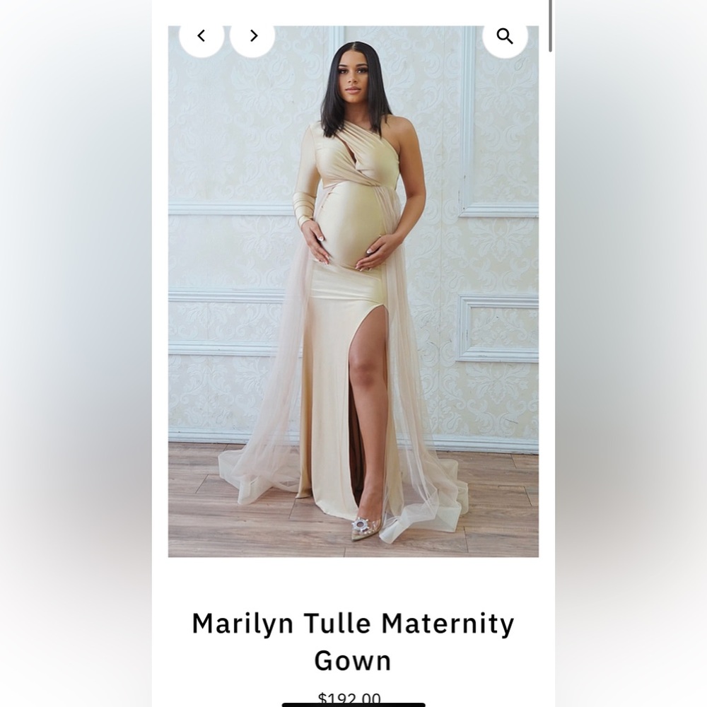 Gold Maternity Dress